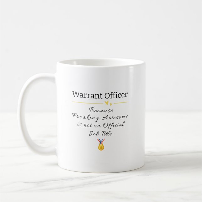 Mug Adjudant - Freaking Awesome Titre du poste (Gauche)