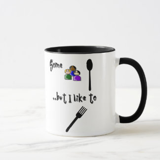 Mug Administrez-vous à la cuillère ? Fourchette vous !