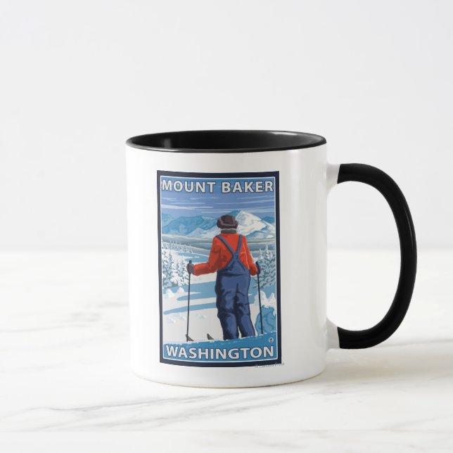 Mug Admirant skieur - Mount Baker, Washington (Droite)