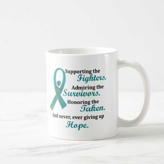 Mug Admirer de soutien honorant le CANCER 2 OVARIEN (Droite)