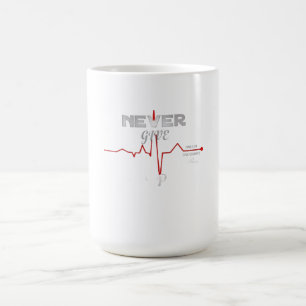 Mug ADOM Premium "Ne jamais abandonner" Graphique Femm