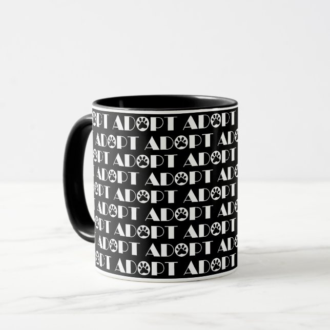 Mug Adopter chien à patte (Devant gauche)