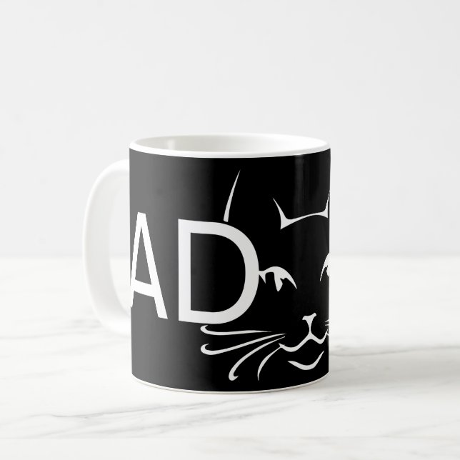 Mug Adopter le blanc de chat (Devant gauche)