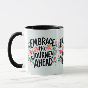 Mug Adopter le voyage à venir Typographie florale boho