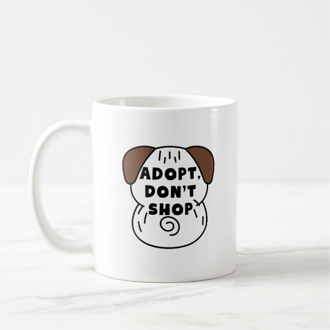 Mug Adopter une journée d'hébergement pour animaux dom (Gauche)