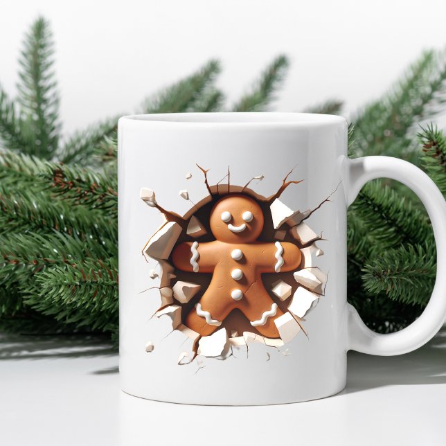 Mug Adorable 3D Gingerbread Homme Noël (Créateur téléchargé)