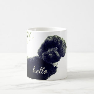 Mug ©Adorable Aimant Ami/Black Poodle Chiot Bonjour
