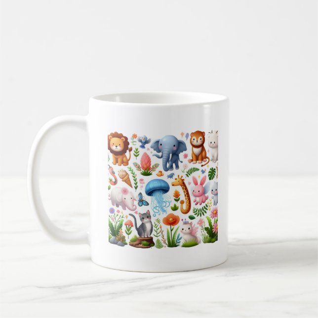 Mug Adorable Animaux Baby Jersey Bodysuit (Gauche)