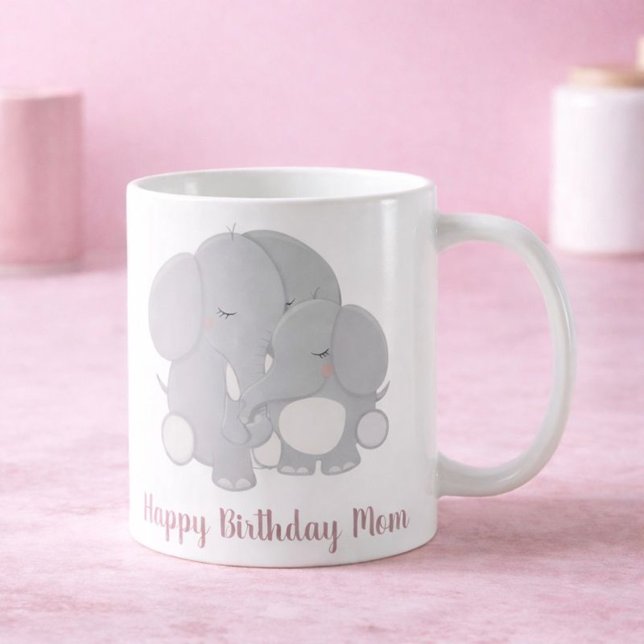 Mug Adorable bouddles d'éléphants, joyeux maman d'anni (Créateur téléchargé)