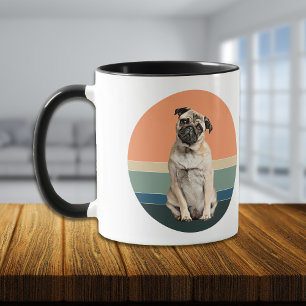 Mug Adorable Carlin Chien Retro Sunset