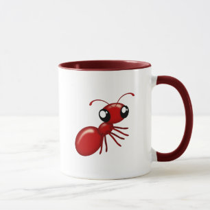 Mug Adorable Cartoon Red Ant Beverage Cup