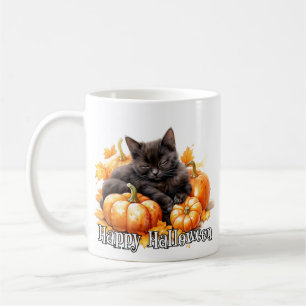 Mug Adorable Chat Kitty Noir Napping
