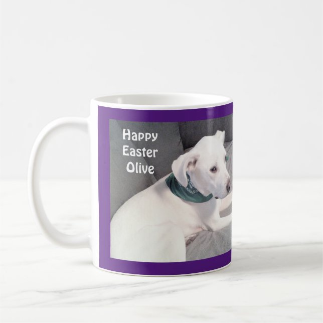 Mug adorable Chien Chien Chien Chien Violet Pâques Cad (Gauche)