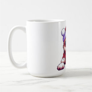 Mug Adorable chien de carlin avec Santa Hat