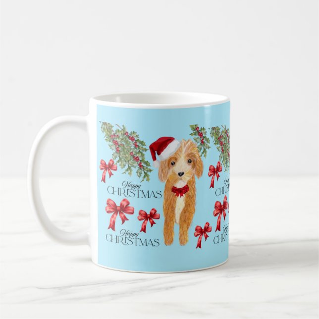 Mug adorable chien de Noël (Gauche)