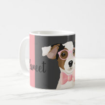 Adorable chien Terrier avec lunettes et cravate ar