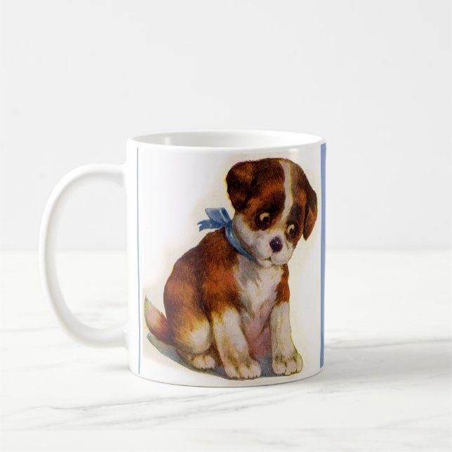 Mug adorable chiot des années 1930 no 2 (Gauche)