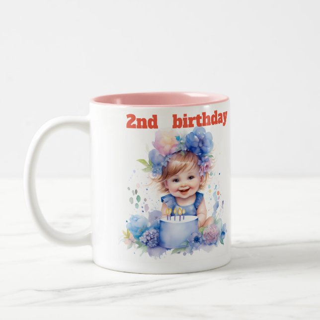 Mug adorable de 2ème anniversaire (Gauche)