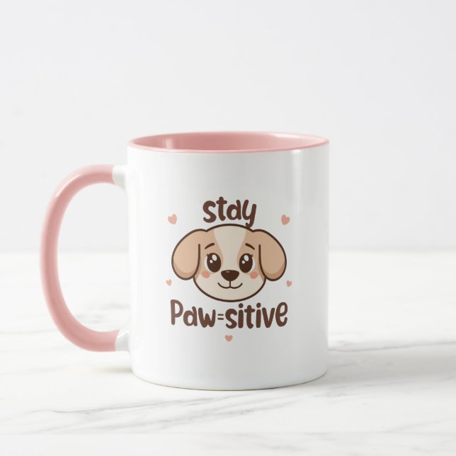 Mug Adorable Dog Lover Optimist Quote (Gauche)