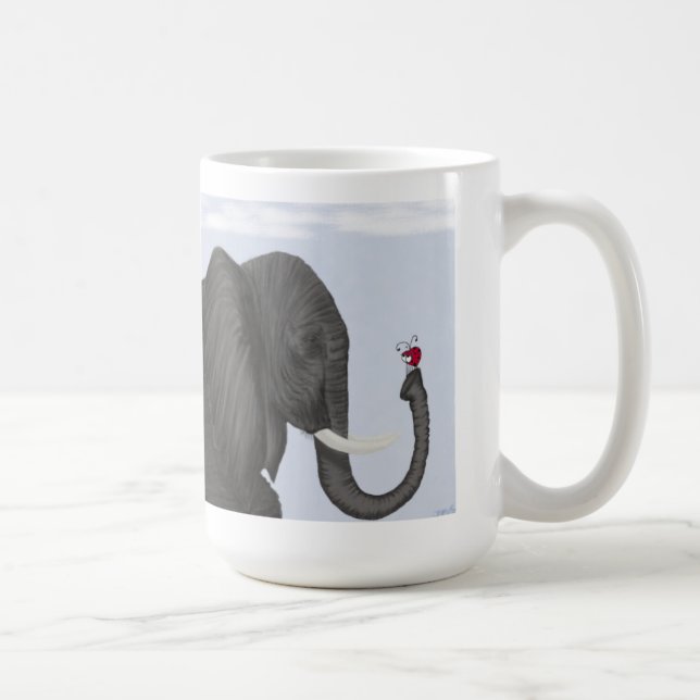 Mug Adorable éléphant et mignonne coccinelle (Droite)