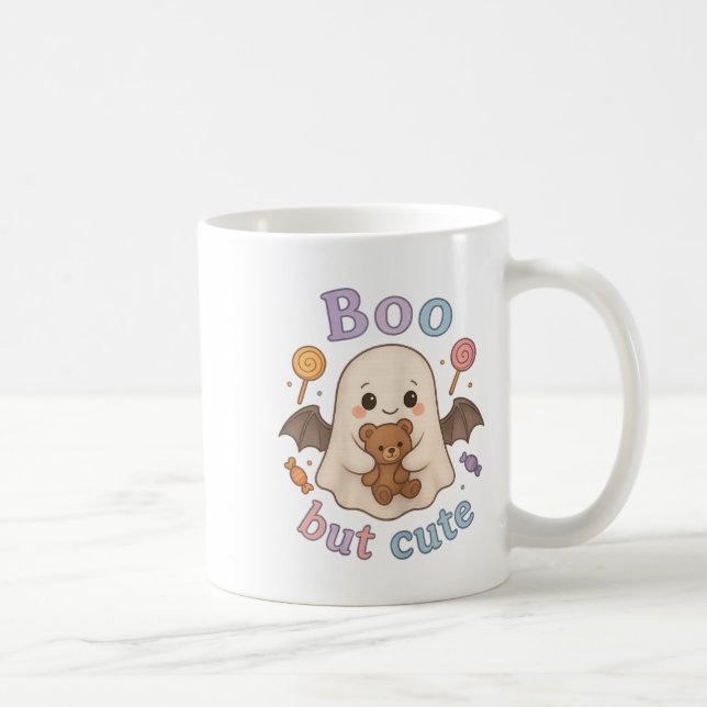 Mug Adorable Fantôme Avec Ours Teddy - Kawaii Soky Cut (Droite)