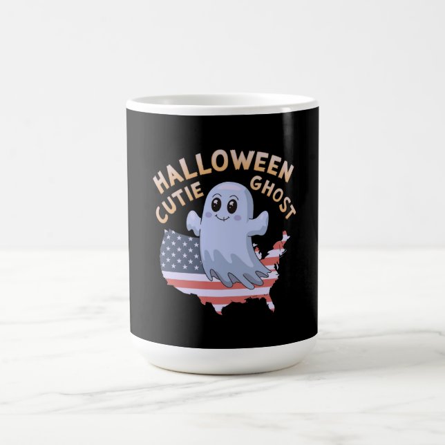 Mug Adorable Halloween mignon Fantôme Éffrayant, Drôle (Centre)