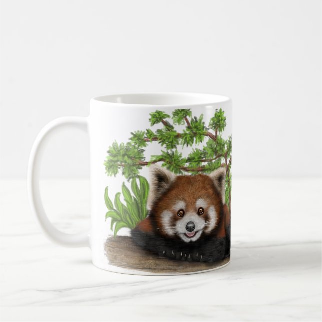 Mug Adorable J'Aime Les Panda Rouges (Gauche)