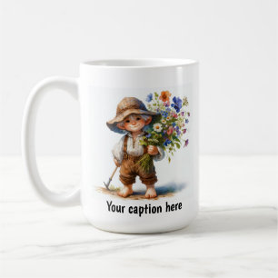 Mug Adorable jeune Munchkin en vêtements Vintages