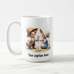 Mug Adorable jeune Munchkins en vêtements Vintages