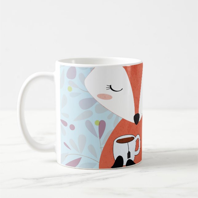 Mug Adorable Lady Fox Leaf Arrière - plan (Gauche)