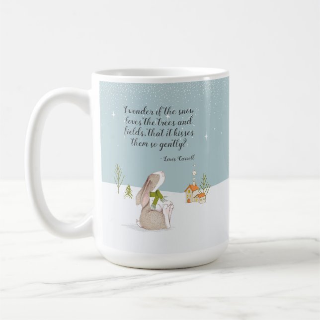 Mug Adorable Lapin Hiver (Gauche)