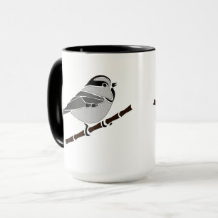 Mug Adorable Mountain Chickadee Bird Illustrated
