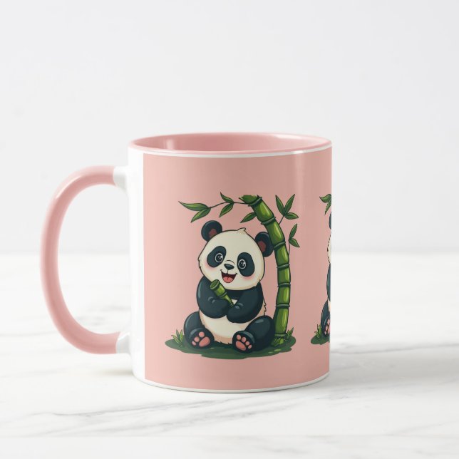 Mug Adorable Panda Accrocher Bamboo Cute Cartoon Art (Gauche)
