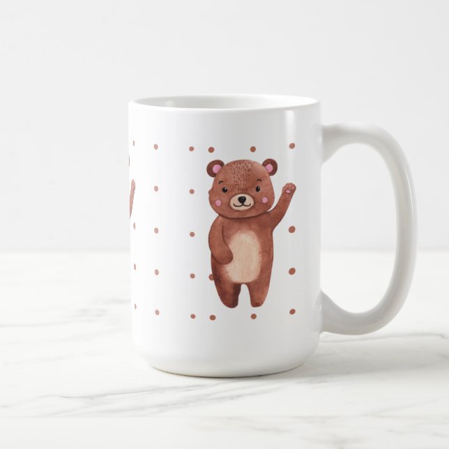 Mug Adorable points d'ours mignon motif fille enfants  (Droite)