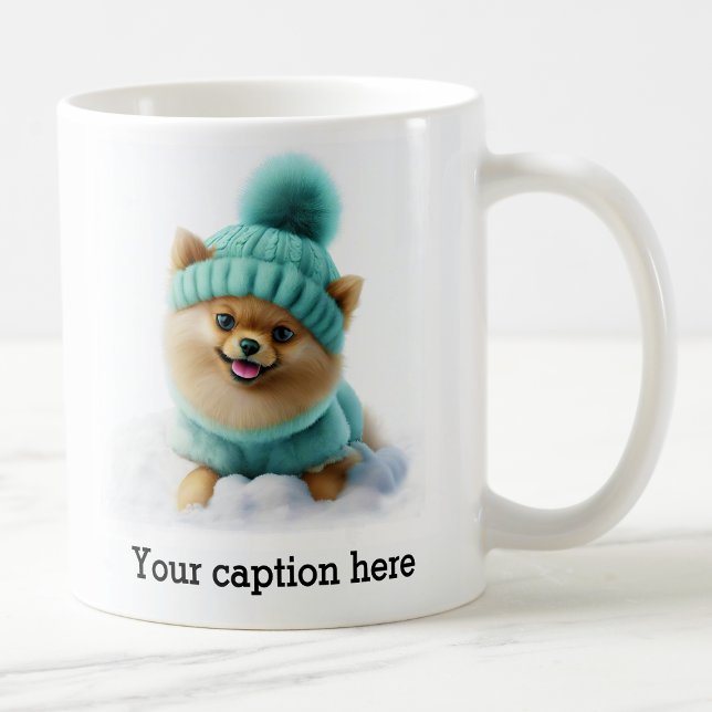 Mug Adorable Poméranie hiver Playtime (Créateur téléchargé)