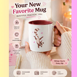 Mug adorable raton laveur Mug Raton Laveur Dansant