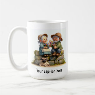 Mug Adorable serviettes aux personnes âgées en vêtemen