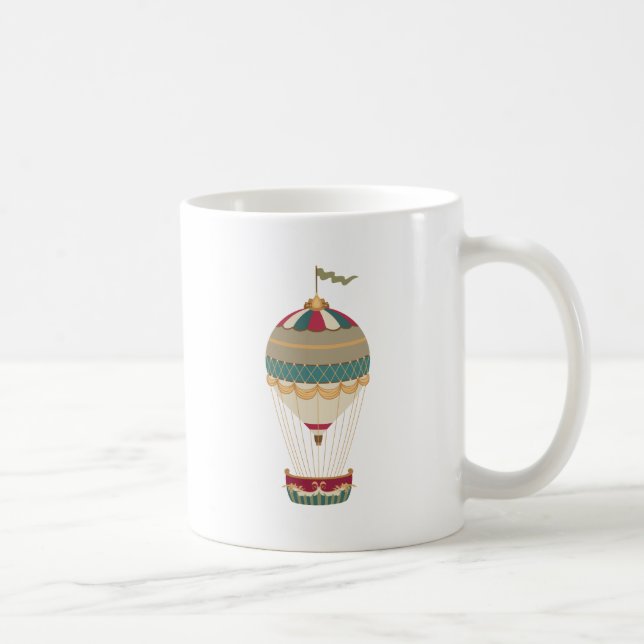 Mug Adorable Steampunk Hot Air Balloon avec drapeau (Droite)