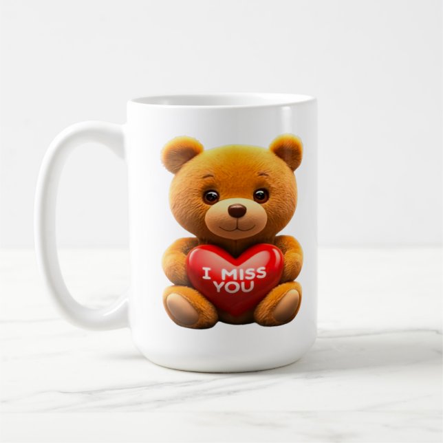 Mug Adorable Teddy bear I miss you (Gauche)