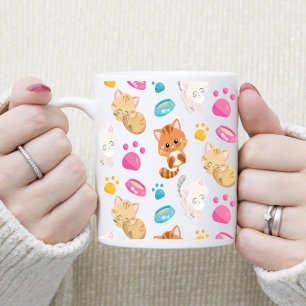 Mug Adorables empreintes de pattes de chats de style d