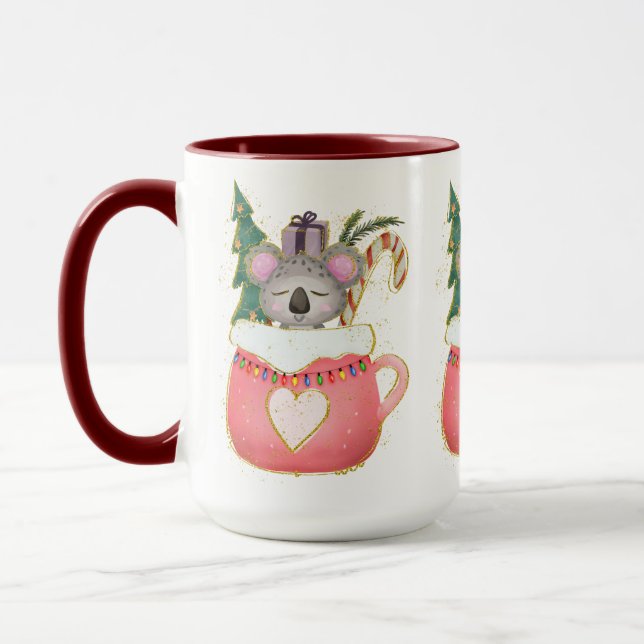 Mug Adorables Noël animal précieux Koala (Gauche)