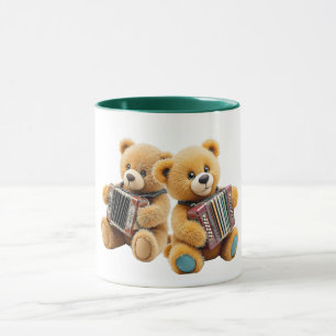 Mug Adorables oursons musiciens jouant de l’accordéon