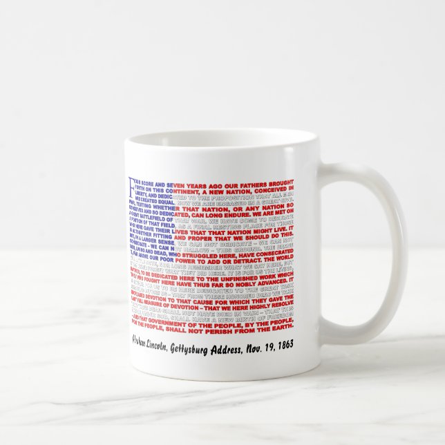 Mug Adresse de Gettysburg (Droite)