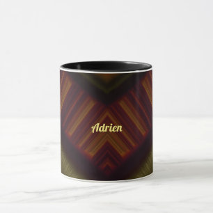 Mug ~ ADRIEN ~ GLOSSY 3D Noir Brown Vert brillant ~