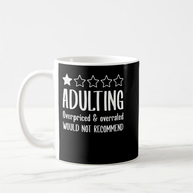 Mug Adulte Ne Recommanderait Pas Une Étoile (Gauche)