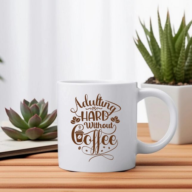 Mug Adulter est dur sans café (Créateur téléchargé)