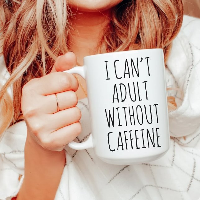 Mug Adulting humor coffee cup gift for office friends (Funny Coffee Lover Gift for Her, Sassy Office Mug for Coworkers, Personalized Caffeine Addict Cup)
