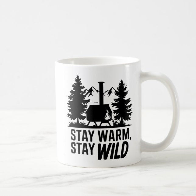 Mug Adventure Camping Wood Stove Cabine Art (Droite)