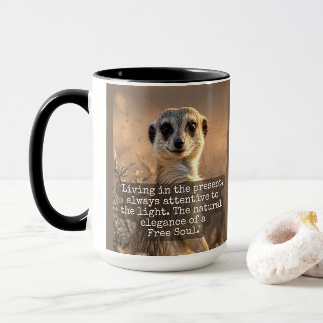 Mug Adventurous Meerkat Living (Avec donut)