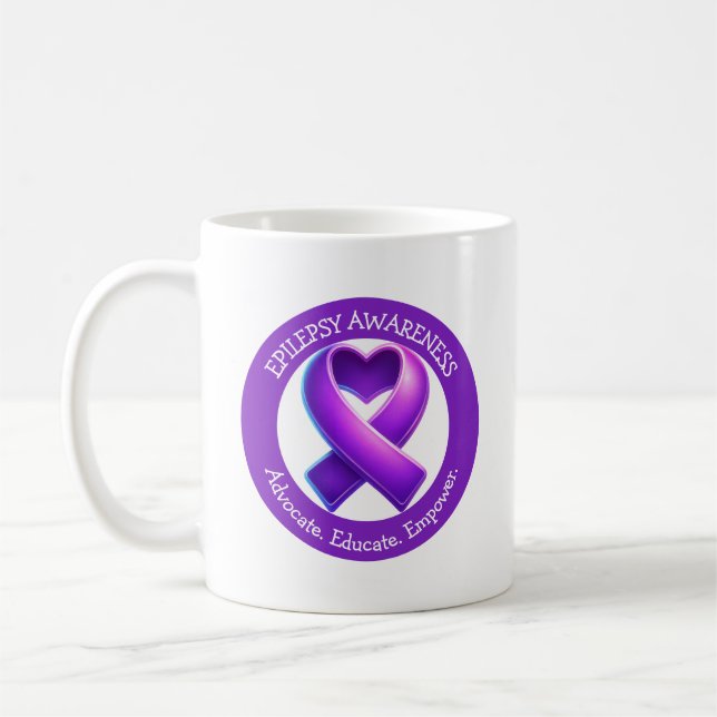 Mug Advocate. Educate. Empower.| Epilepsy Awareness (Gauche)